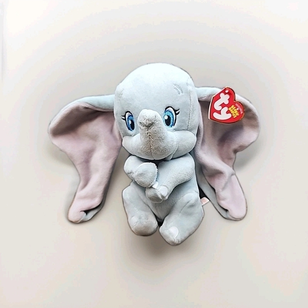 Ty Beanie Baby - DUMBO the Elephant (Disney) (6 Inch) Stuffed Plush Animal MWMTS - Picture 2 of 2